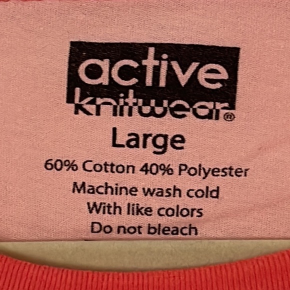 ACTIVE KNITWEAR | Women’s Peach Marilyn Monroe Graphic  Ringer Tee Size Large - Picture 4 of 6